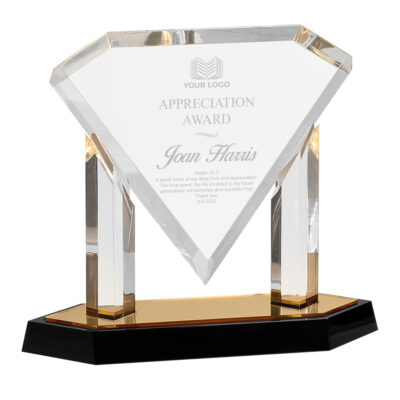 Personalized Acrylic Award Floating Diamonds