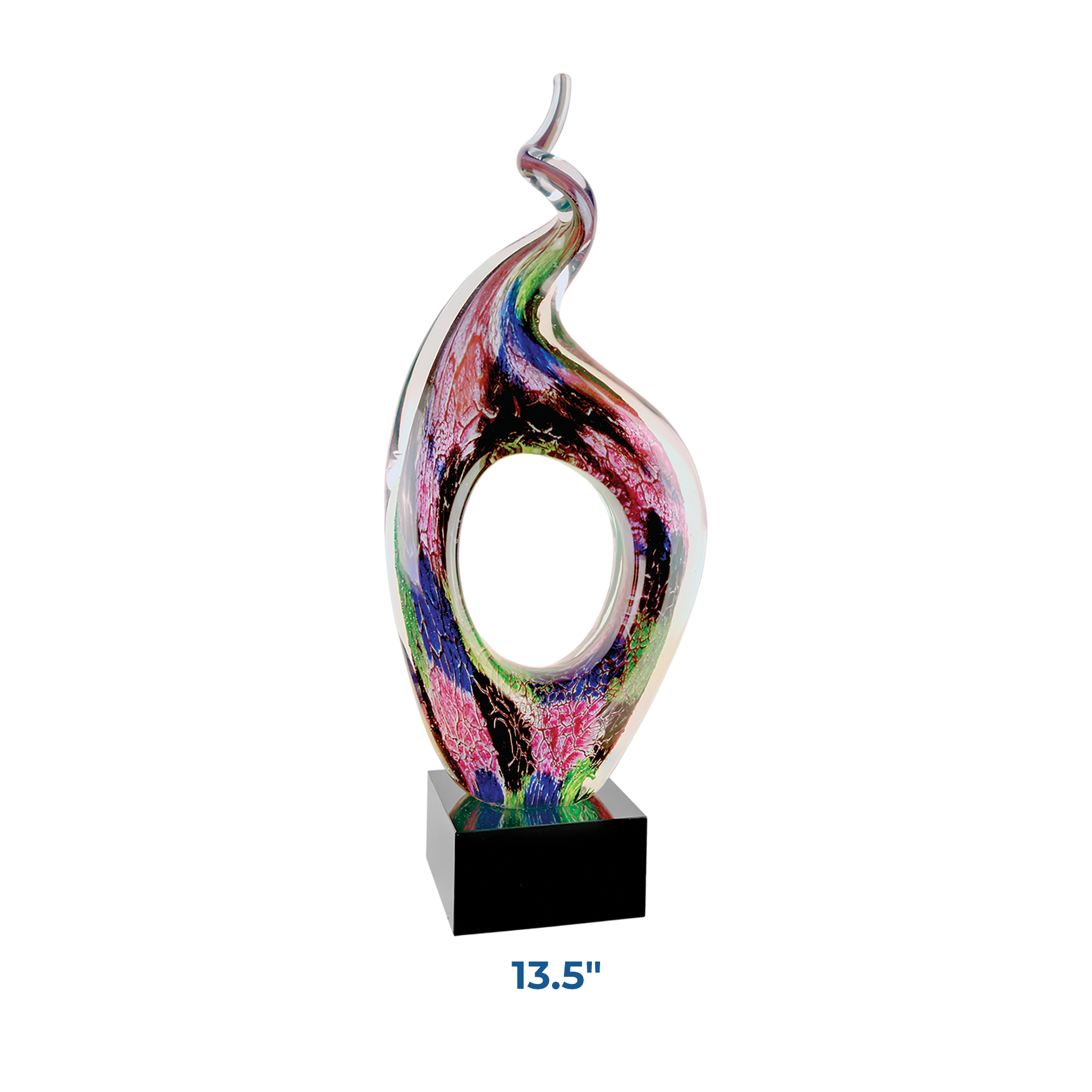 Personalized Twist Top Art Glass Award - Image 2