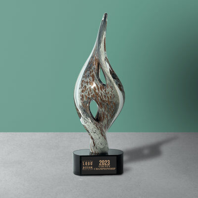 Personalized Spire Twist Art Glass Award