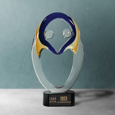 Personalized Together Art Glass Award