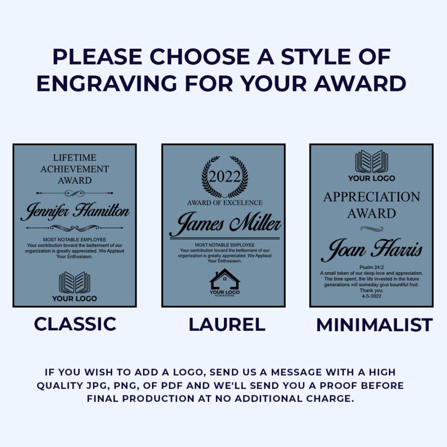 Personalized Oval Accent Glass Award - Image 5