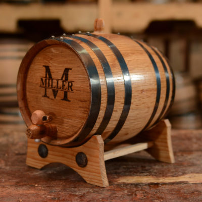 Personalized American Oak Aging Barrel - Miller Design