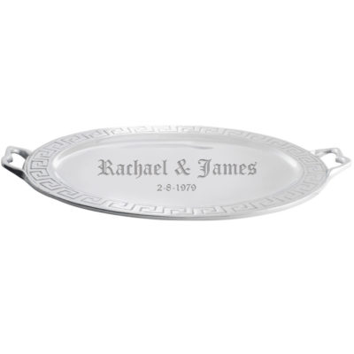 Personalized Aztec Oval Large Tray