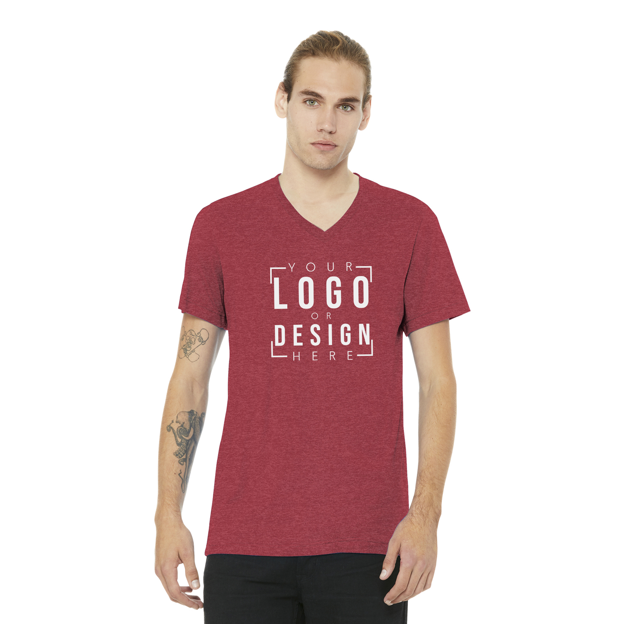 BELLA+CANVAS Unisex Heather CVC V-Neck Tee BELLA+CANVAS Unisex Heather CVC V-Neck Tee