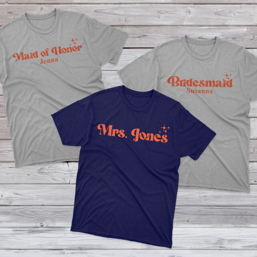 Custom Vintage Bridesmaid Jersey Blend T-Shirt