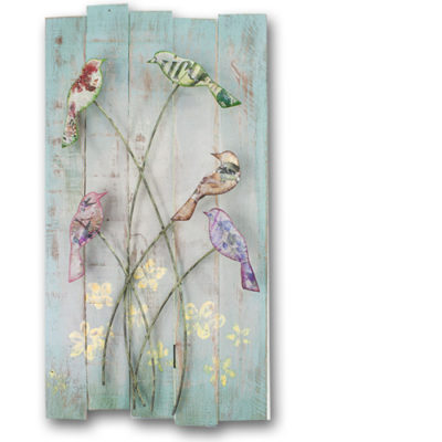 Artisan Crafted Wood and Iron Plasma Cut | Wall Decor | Birds