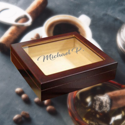 Housewarming Gifts - Personalized Cigar Humidor