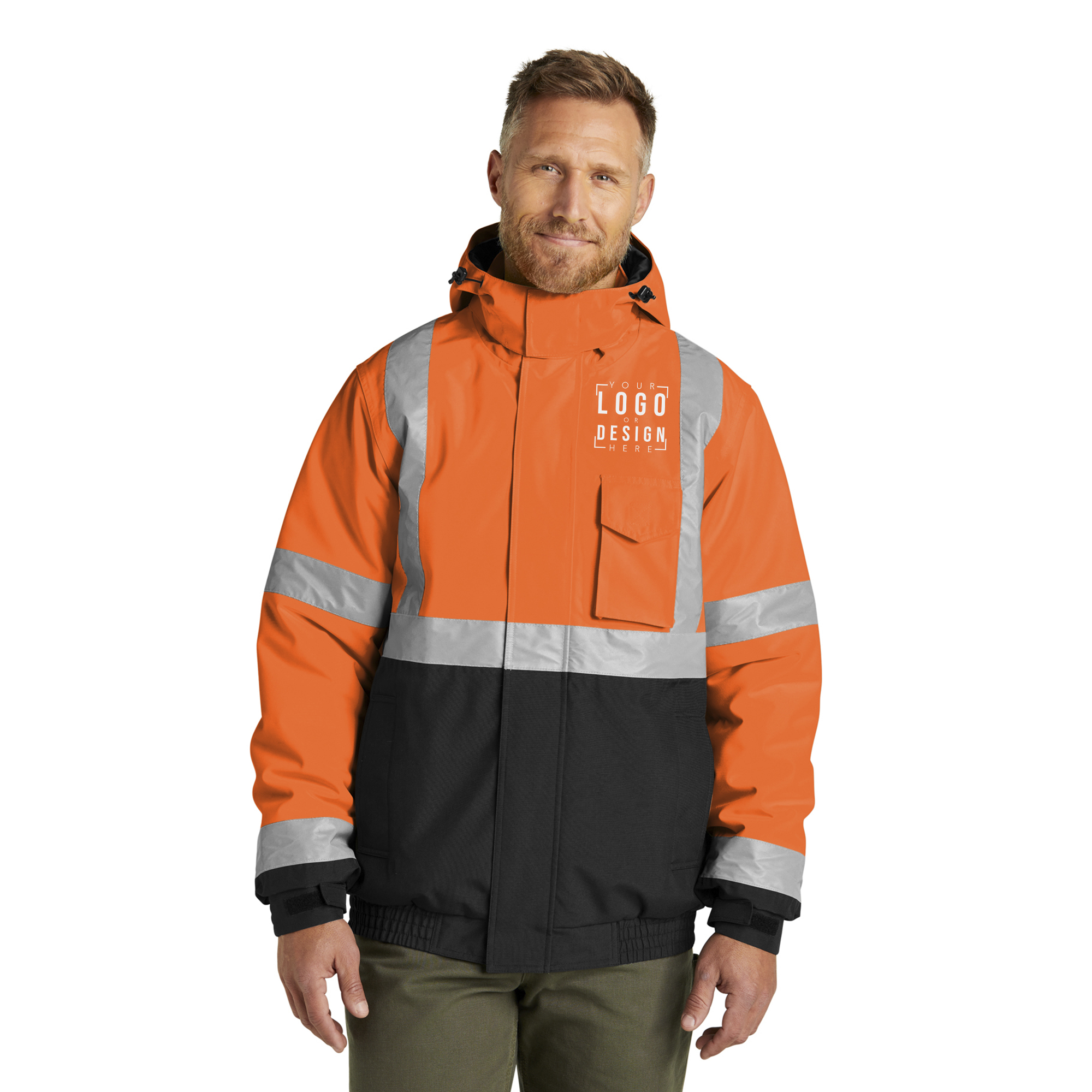 CornerStone ANSI 107 Class 3 Economy Waterproof Insulated Bomber Jacket CornerStone ANSI 107 Class 3 Economy Waterproof Insulated Bomber Jacket