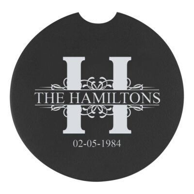 Custom Royal Monogram Aluminum Car Coaster