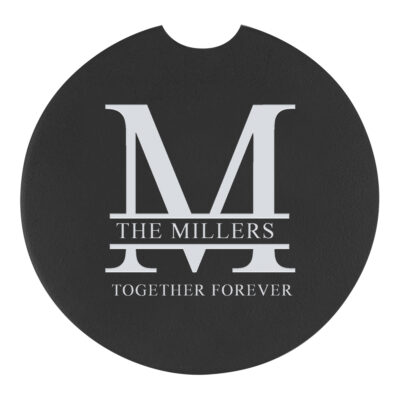 Custom Split Letter Monogram Aluminum Car Coaster