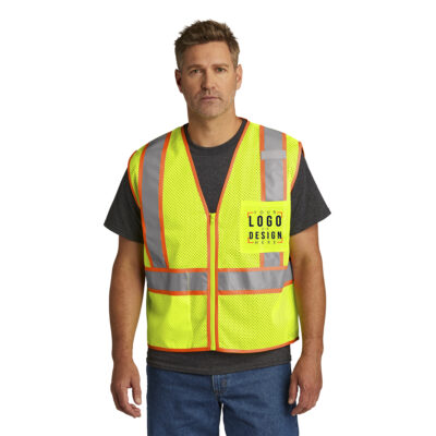 CornerStone ANSI 107 Class 2 Mesh Zippered Two-Tone Vest.