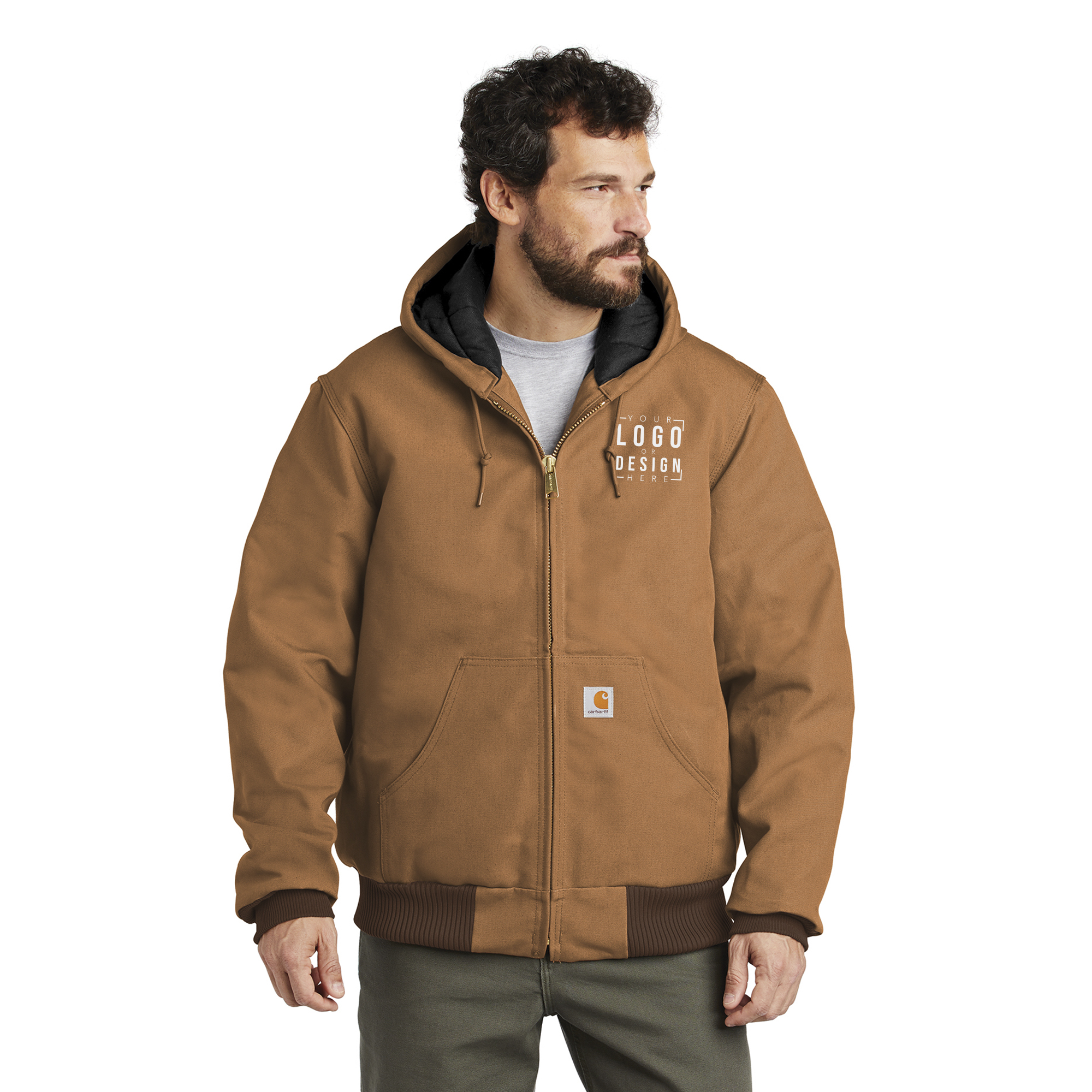 Carhartt Tall Quilted-Flannel-Lined Duck Active Jac Carhartt Tall Quilted-Flannel-Lined Duck Active Jac