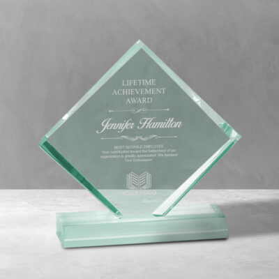 Personalized Diamond Jewel Beveled Acrylic Award