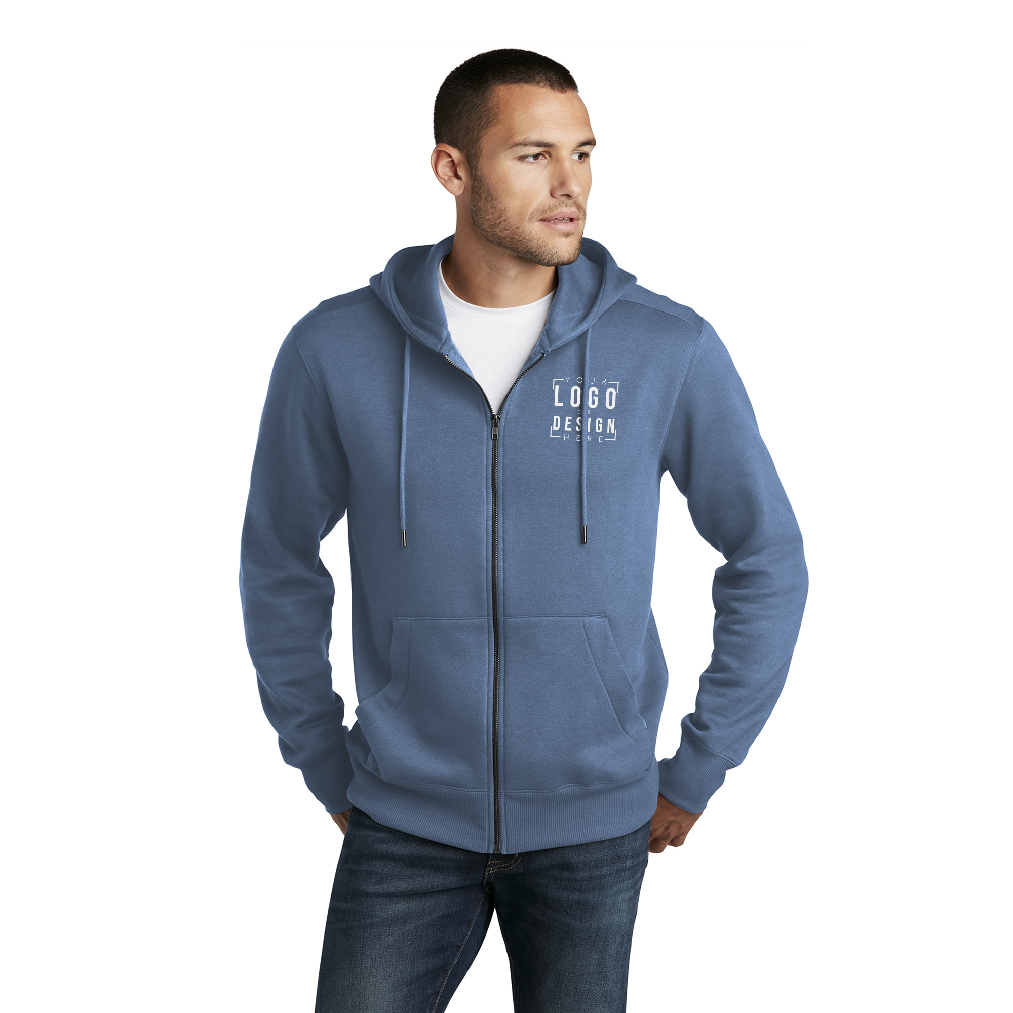 District Perfect Weight Fleece Full-Zip Hoodie District Perfect Weight Fleece Full-Zip Hoodie