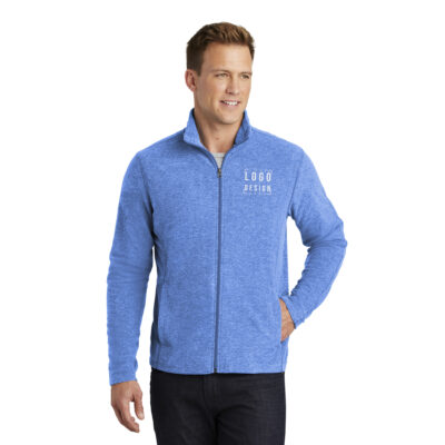 Port Authority Heather Microfleece Full-Zip Jacket
