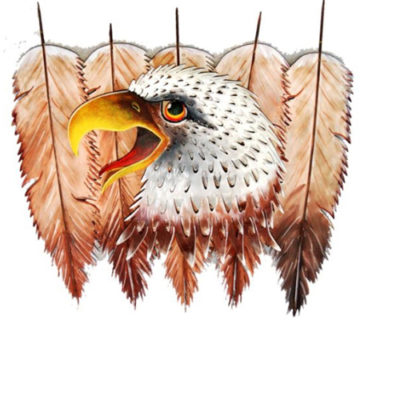 Artisan Crafted Painted Iron Plasma Cut | Eagle Emblem