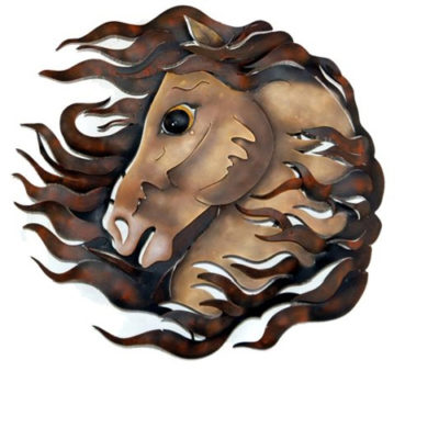 Artisan Crafted Painted Iron Plasma Cut | Horse Head 4