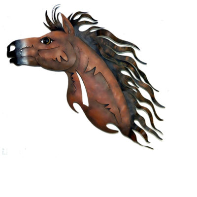 Artisan Crafted Painted Iron Plasma Cut | Horse Head | 5