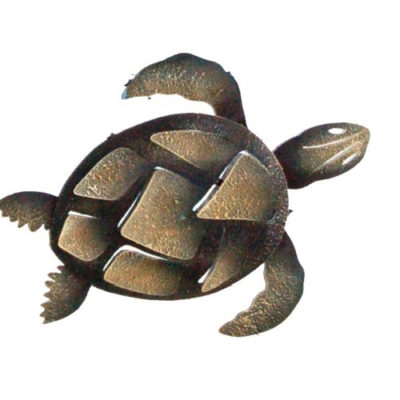 Artisan Crafted Painted Iron Plasma Cut | Big Turtle