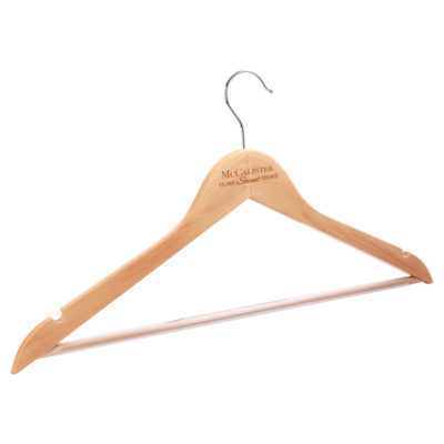 Personalized Solid Maple Clothes Hanger