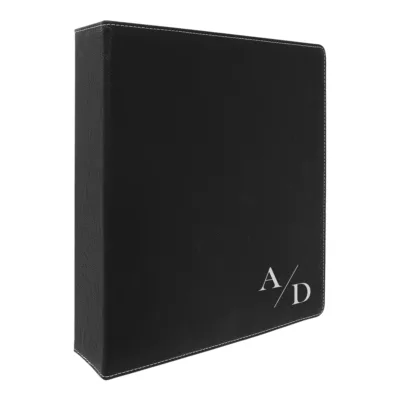 Personalized Slash Leatherette Binder