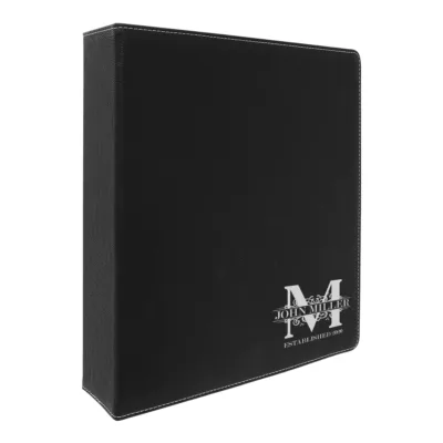 Personalized Royal Monogram Leatherette Binder