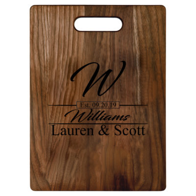Classic Personalized Walnut Cutting Board