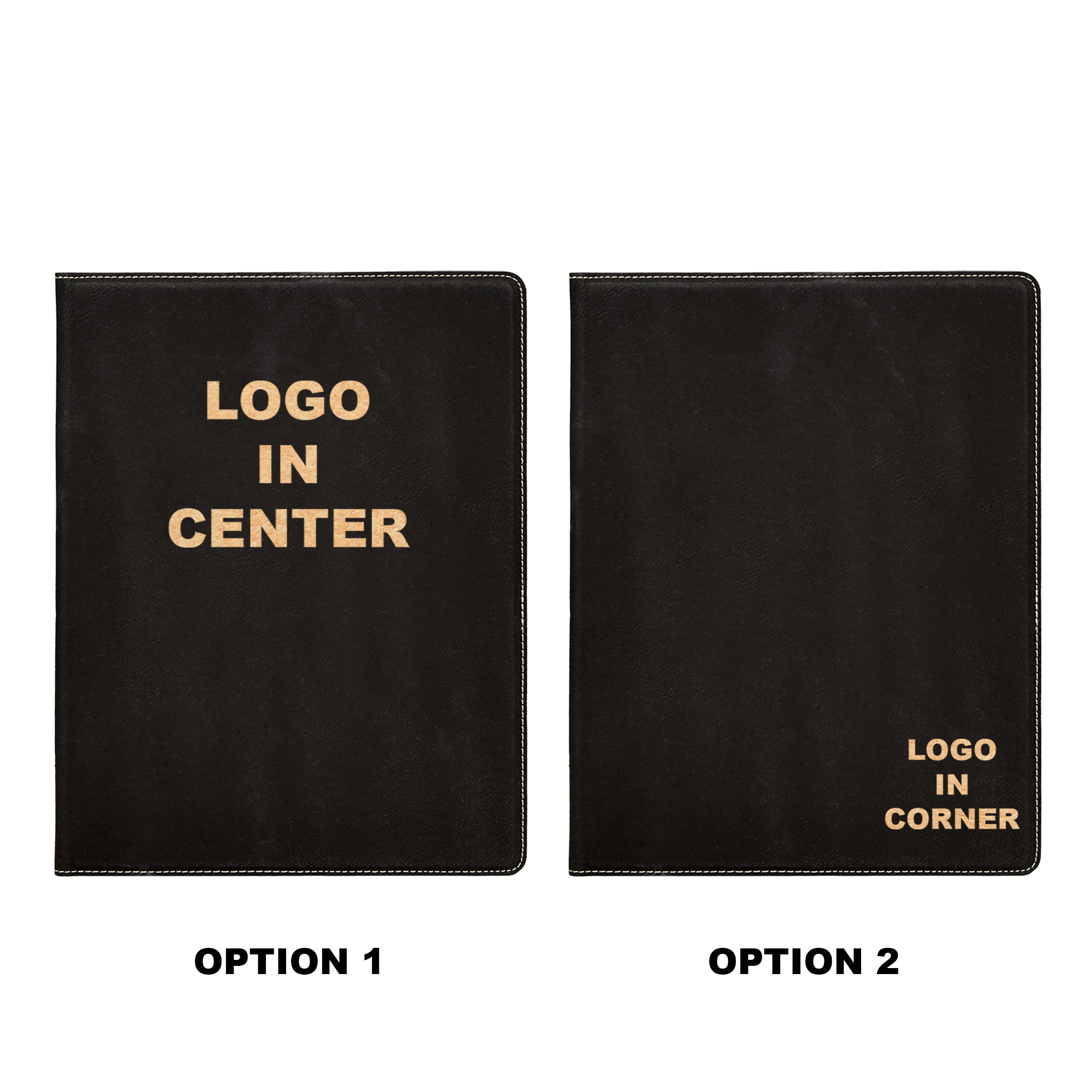Personalized Leatherette Business Portfolio with Notepad - Image 4