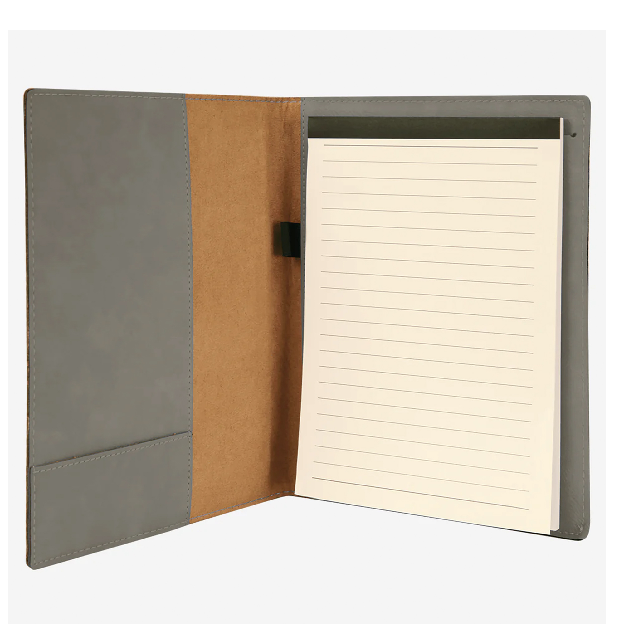 Personalized Leatherette Business Portfolio with Notepad - Image 2