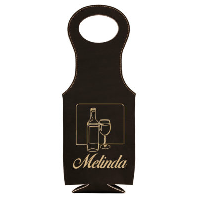Personalized Leatherette Wine Bottle Bag - Wine Seal