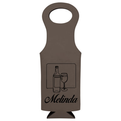 Personalized Leatherette Wine Bottle Bag - Wine Seal