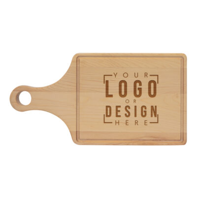 Custom Maple Cutting Board Paddle Shape with Drip Ring