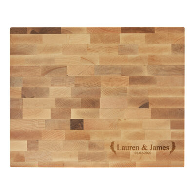 Custom Laurel Couple Maple Butcherblock Cutting Board