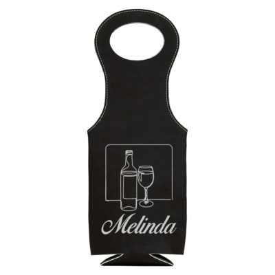 Personalized Leatherette Wine Bottle Bag - Wine Seal