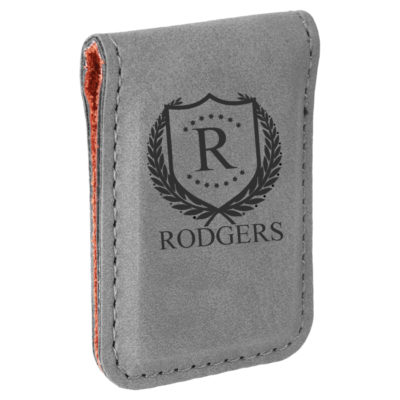 Leatherette Personalized Magnetic Money Clip