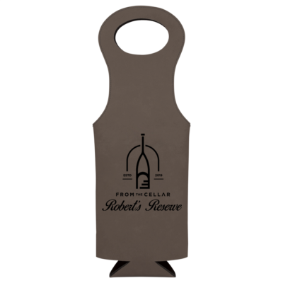 Personalized Leatherette Wine Bottle Bag - Wine Cellar