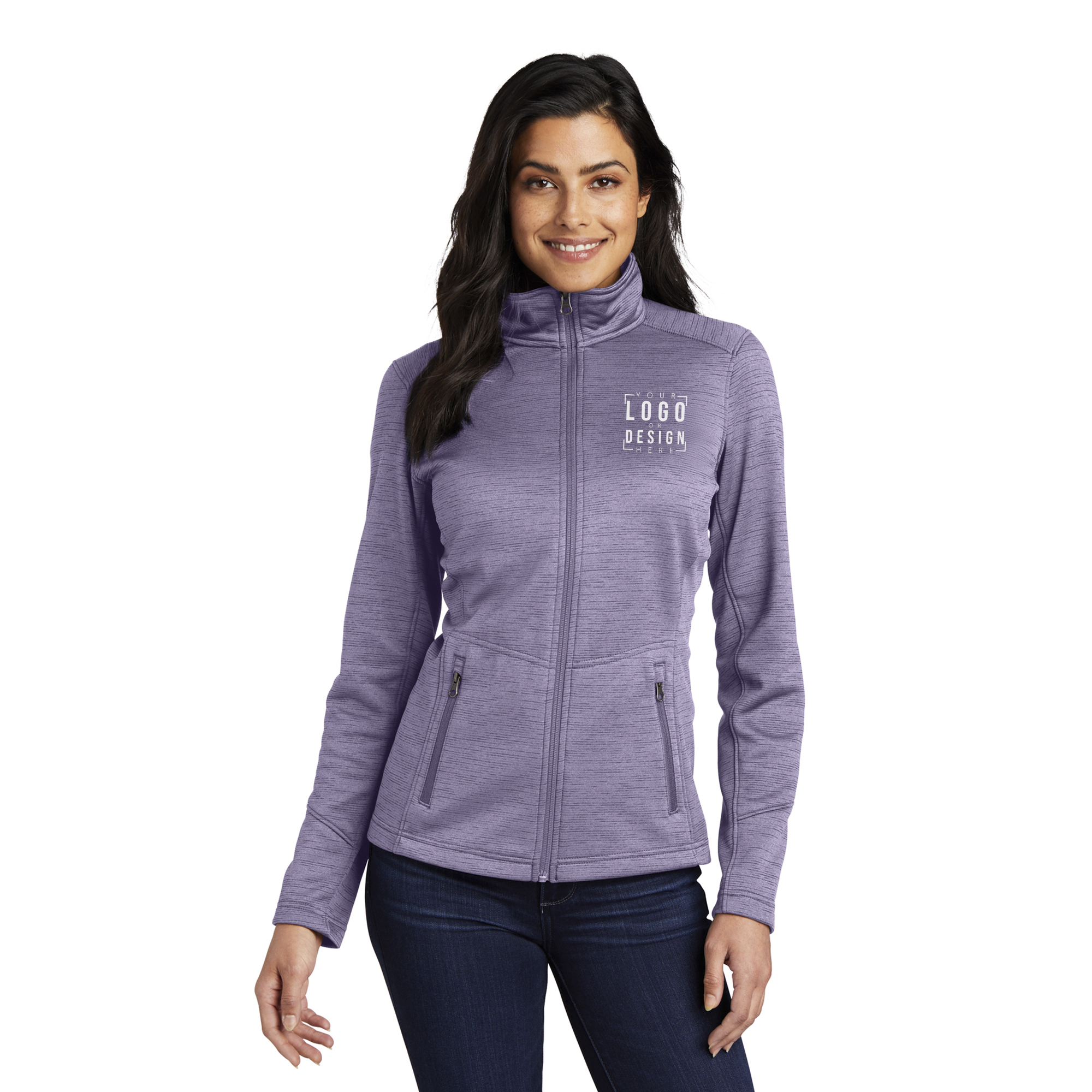 Port Authority Ladies Digi Stripe Fleece Jacket