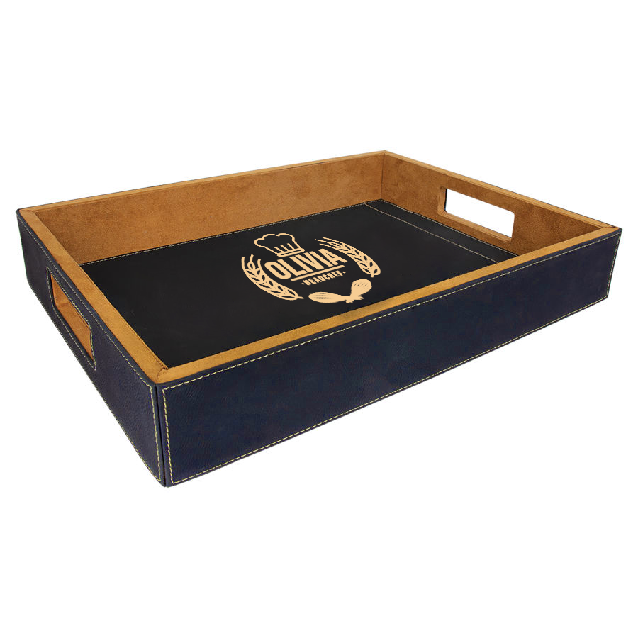 Personalized Head-chef Leatherette Serving Tray - Image 2