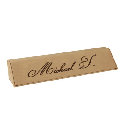 Personalized Leatherette Small Desk Name Plate