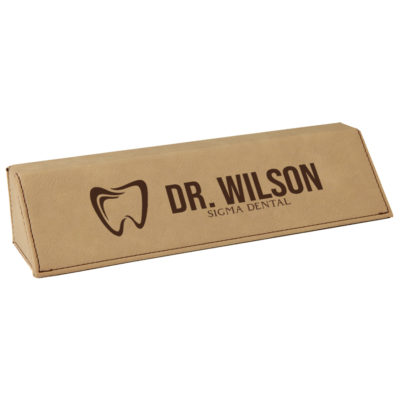 Personalized Leatherette Small Dental Desk Name Plate