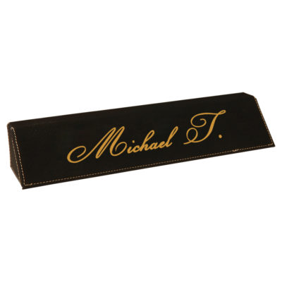 Personalized Leatherette Large Desk Name Plate
