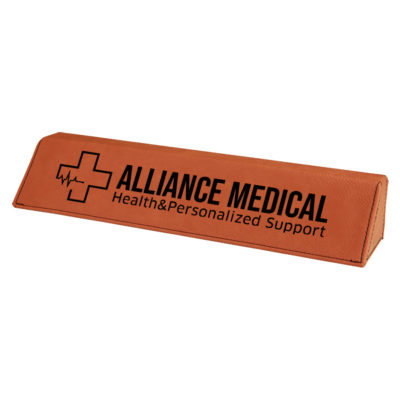 Personalized Leatherette Large Medical Desk Name Plate