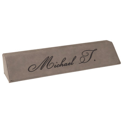 Personalized Leatherette Small Desk Name Plate