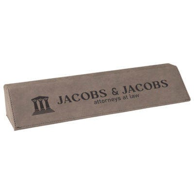 Personalized Leatherette Large Law Desk Name Plate