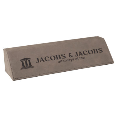 Personalized Leatherette Small Law Desk Name Plate