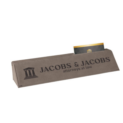 Personalized Business Card Holder Leatherette Law Desk Name Plate