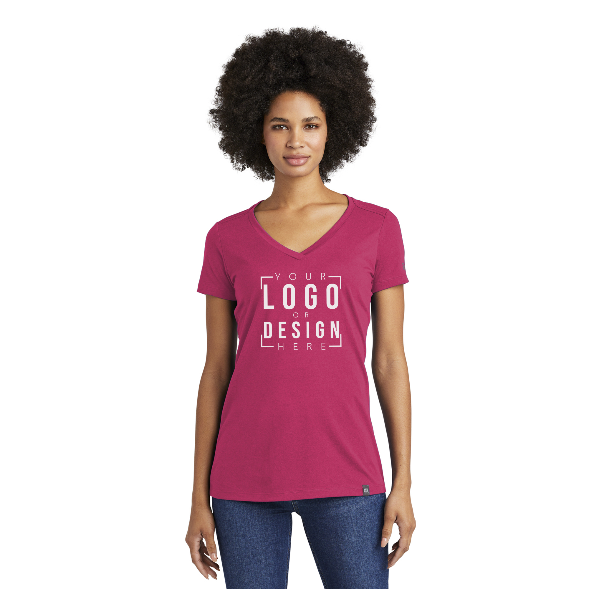 New Era Ladies Heritage Blend V-Neck Tee New Era Ladies Heritage Blend V-Neck Tee