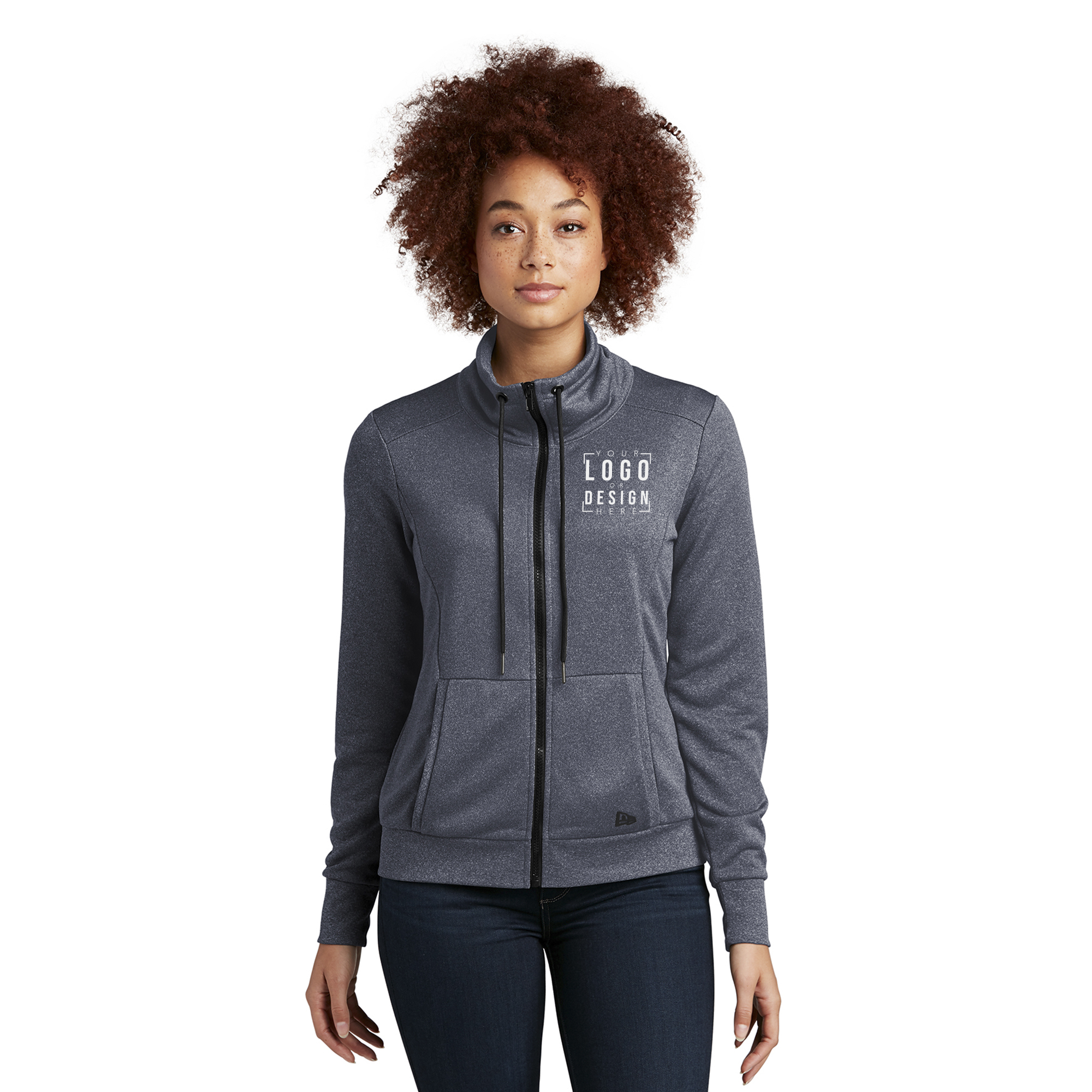 New Era Ladies Performance Terry Full-Zip Cowl New Era Ladies Performance Terry Full-Zip Cowl