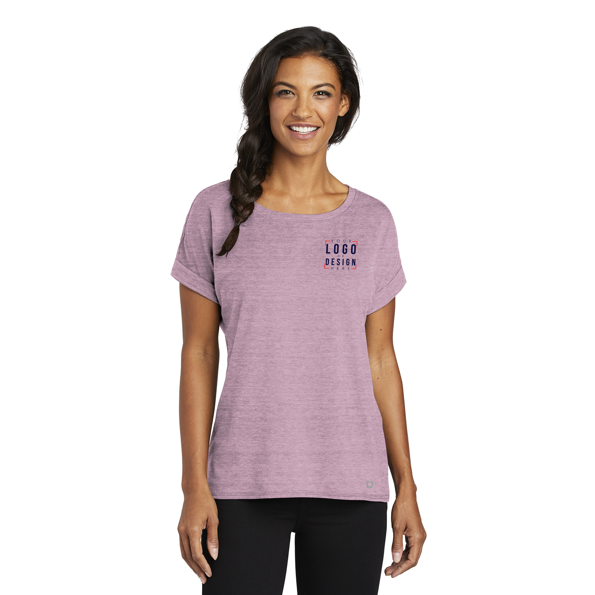OGIO Ladies Luuma Cuffed Short Sleeve OGIO Ladies Luuma Cuffed Short Sleeve