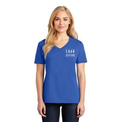 Port & Company Ladies Core Cotton V-Neck Tee